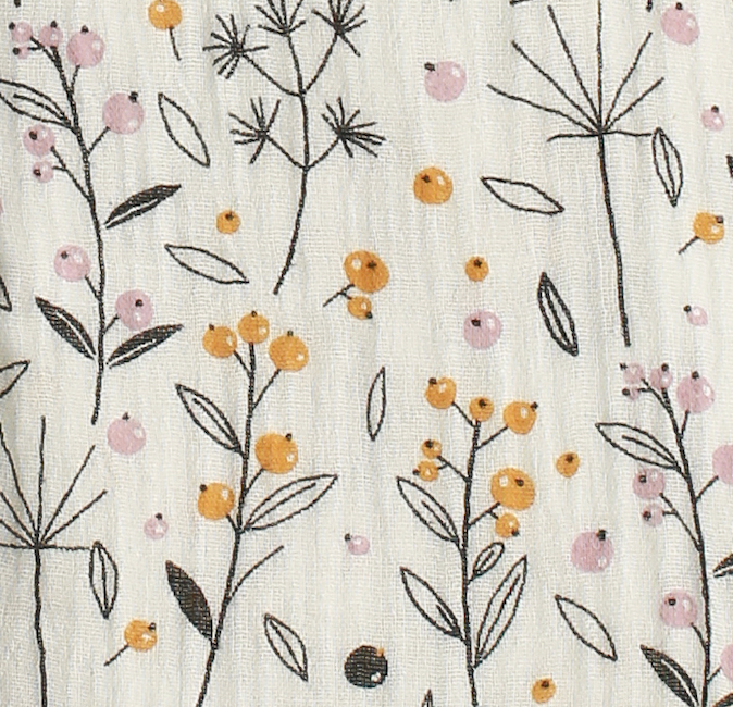 Tutina in mussola di cotone con stampa floreale