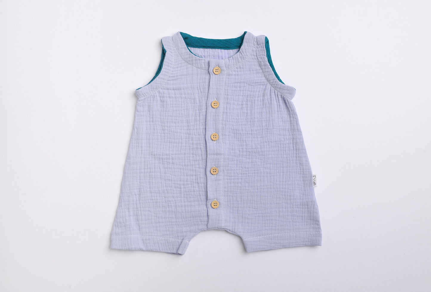 Tutina in mussola di cotone pervinca