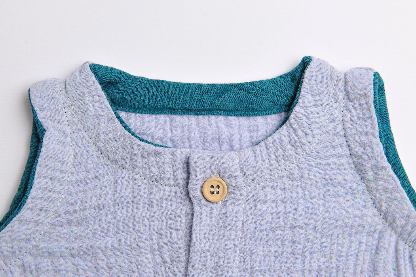 Tutina in mussola di cotone pervinca