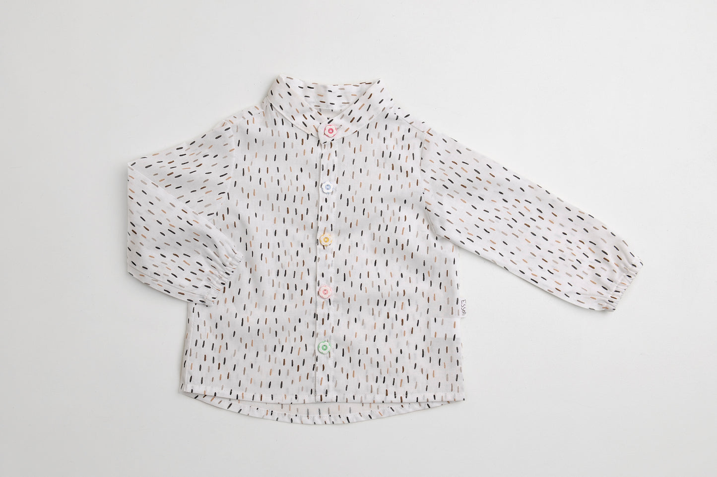 Camicetta di cotone organico con stampa "brush"