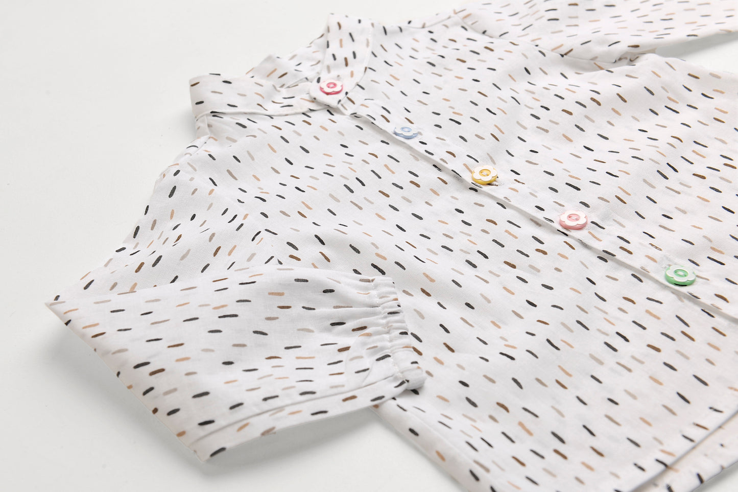 Camicetta di cotone organico con stampa "brush"