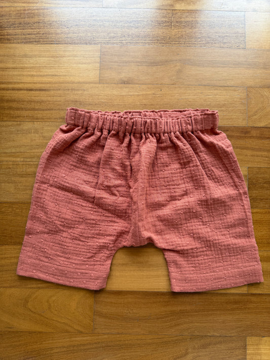 Pantalone in mussola di cotone con pois