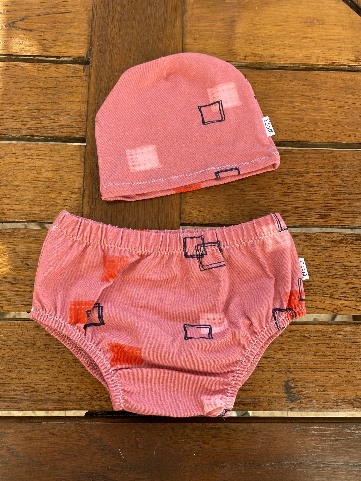 Set Coulotte e Cappellino in jersey di cotone stampato