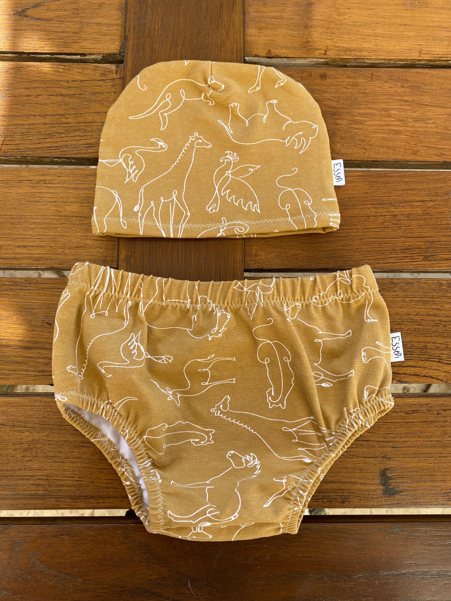 Set Coulotte e Cappellino in jersey di cotone stampato